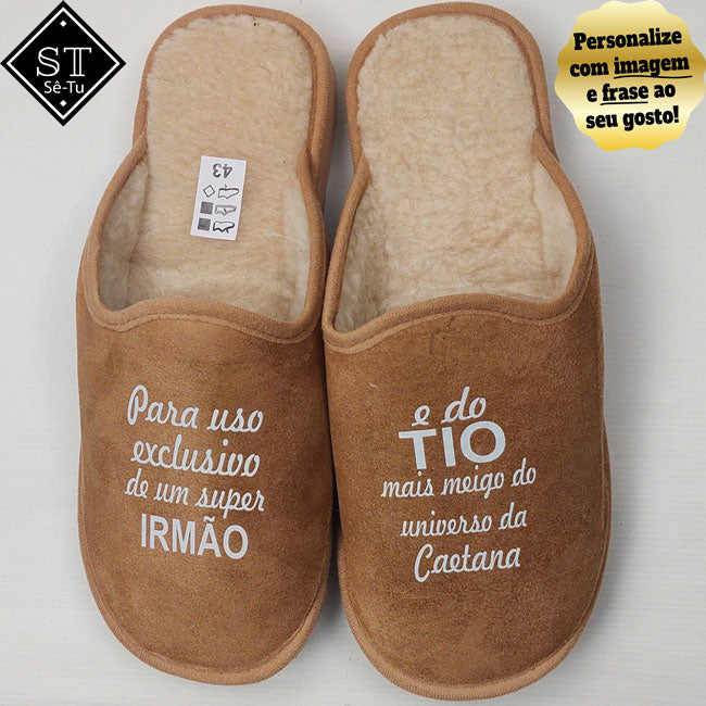 Chinelos Para uso Exclusivo do Super Irmão e Tio (Nome)